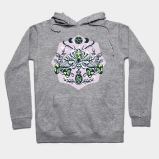 Wicca death moth with magic potion and mushrooms Hoodie